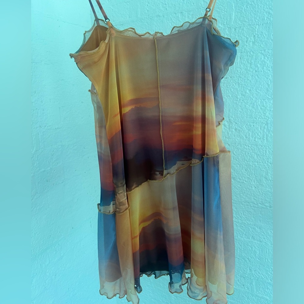 Urban Outfitters Small Mesh (with soft under layer) Sunset Dress